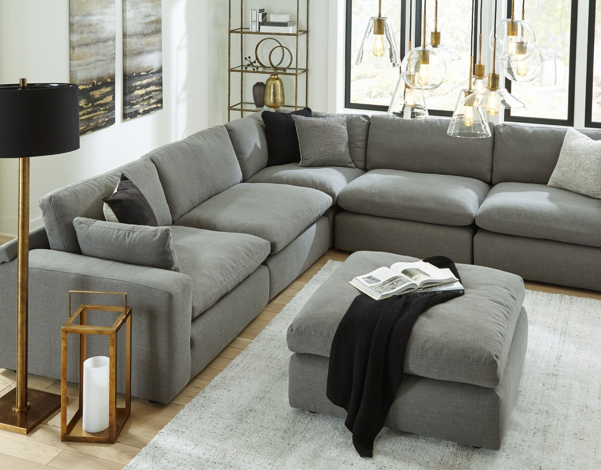 Elyza 5-Piece Sectional with Ottoman