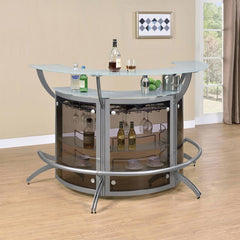 Dallas Silver 3 Pc Home Bar