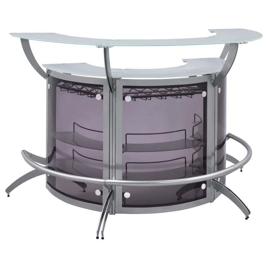 Dallas Silver 3 Pc Home Bar