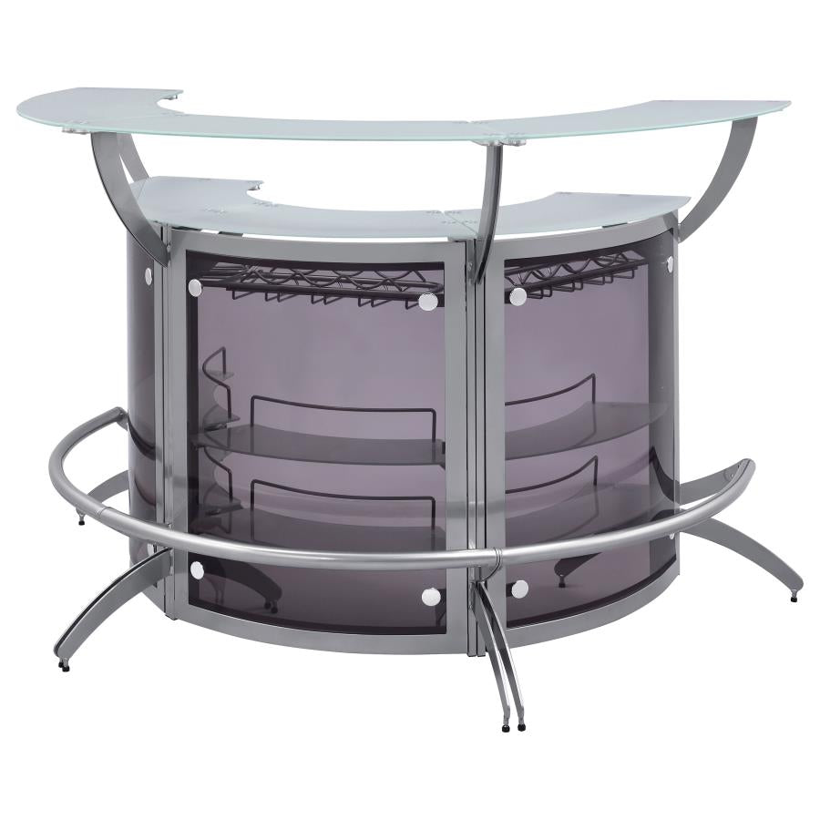Dallas Silver 3 Pc Home Bar