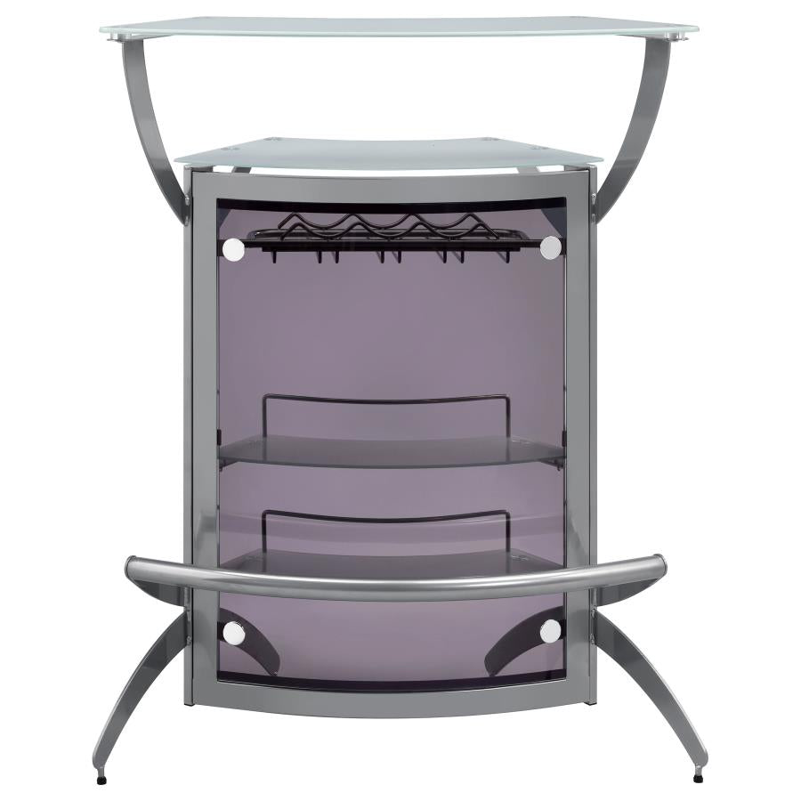 Dallas Silver Home Bar