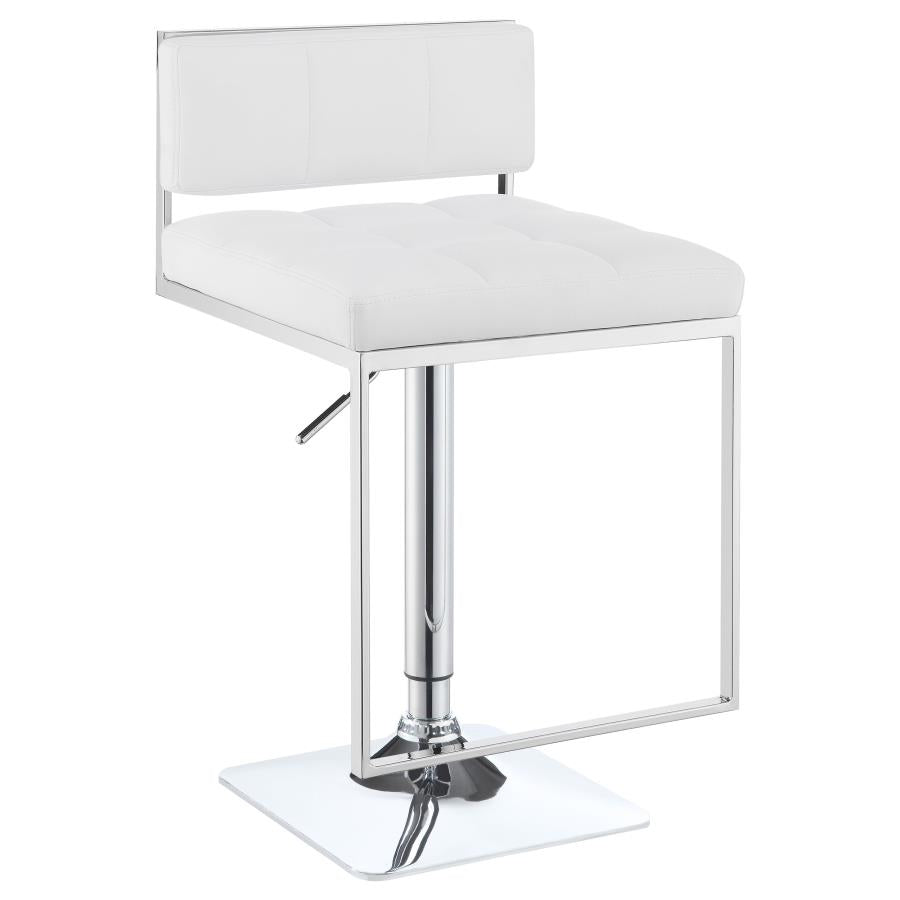 Alameda White Adjustable Bar Stool