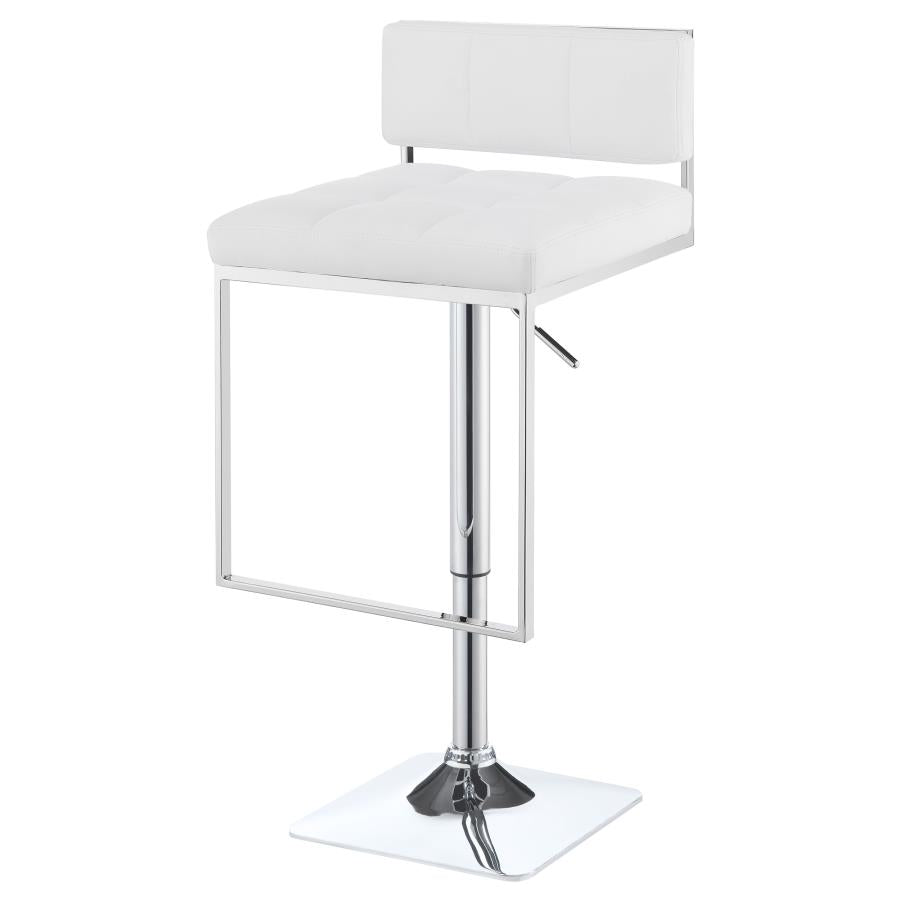 Alameda White Adjustable Bar Stool