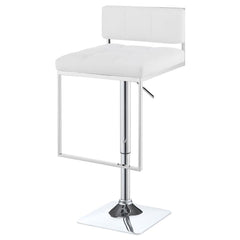 Alameda White Adjustable Bar Stool
