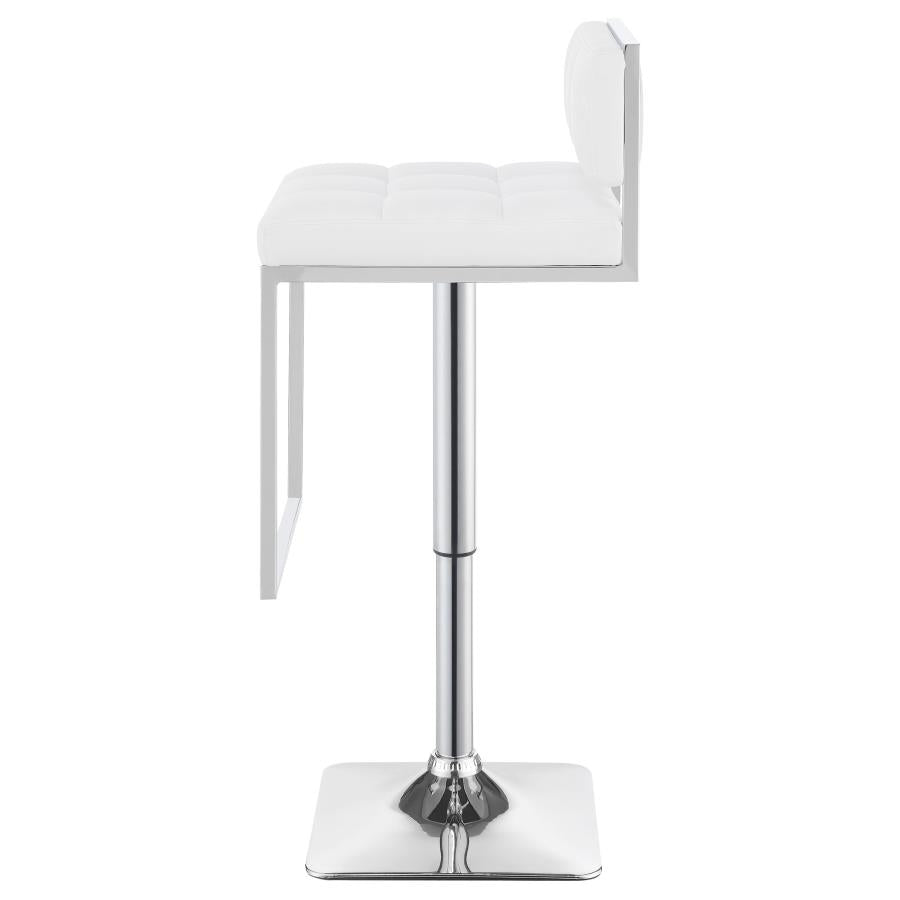 Alameda White Adjustable Bar Stool