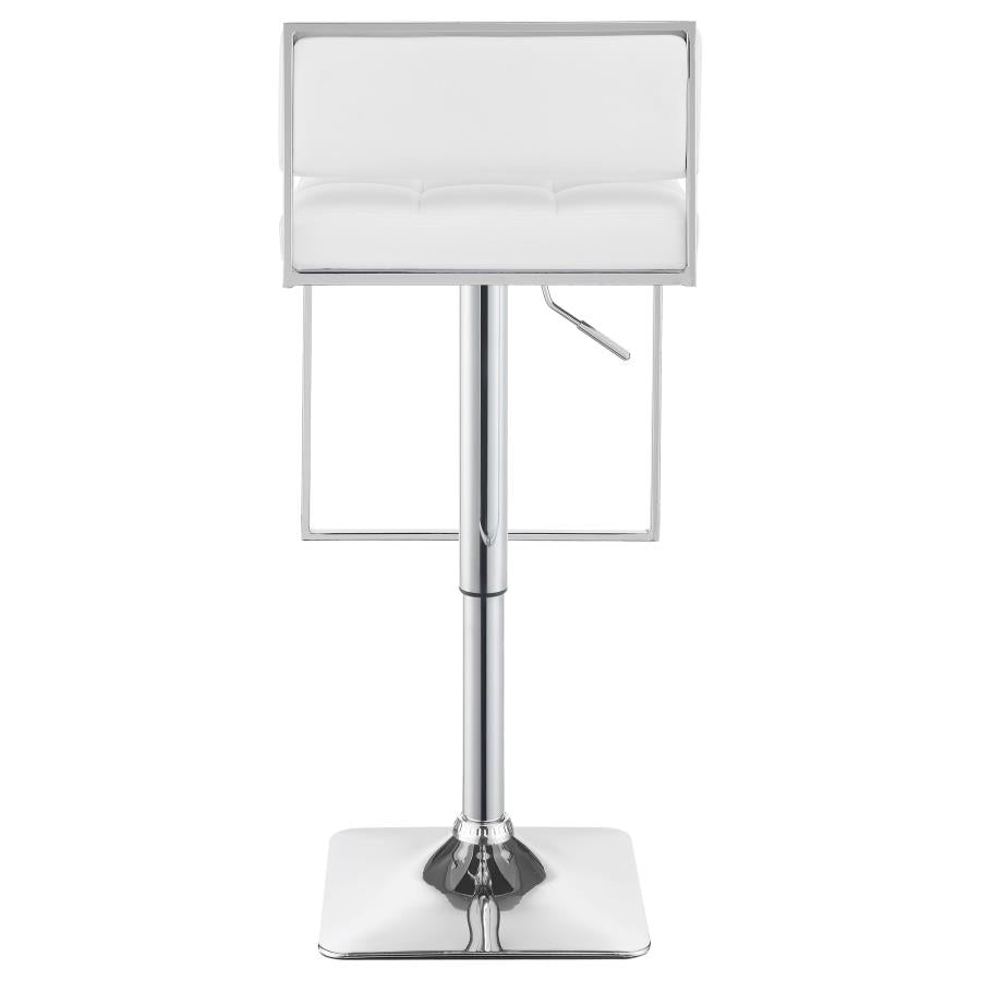 Alameda White Adjustable Bar Stool