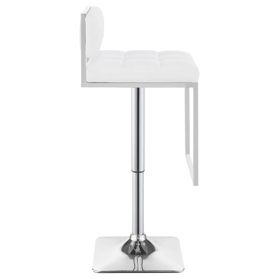 Alameda White Adjustable Bar Stool