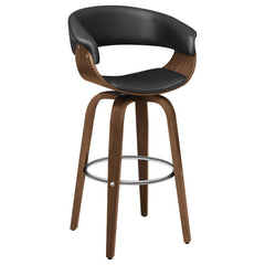Zion Black Swivel Bar Stool