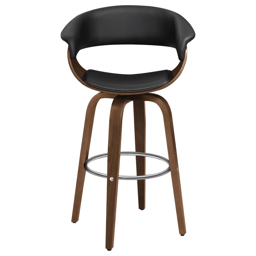 Zion Black Swivel Bar Stool
