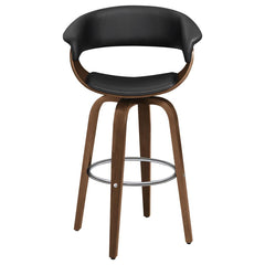 Zion Black Swivel Bar Stool