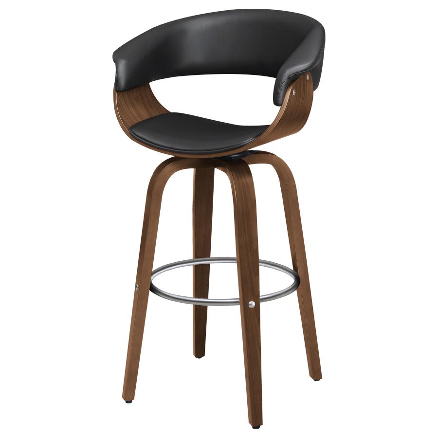 Zion Black Swivel Bar Stool