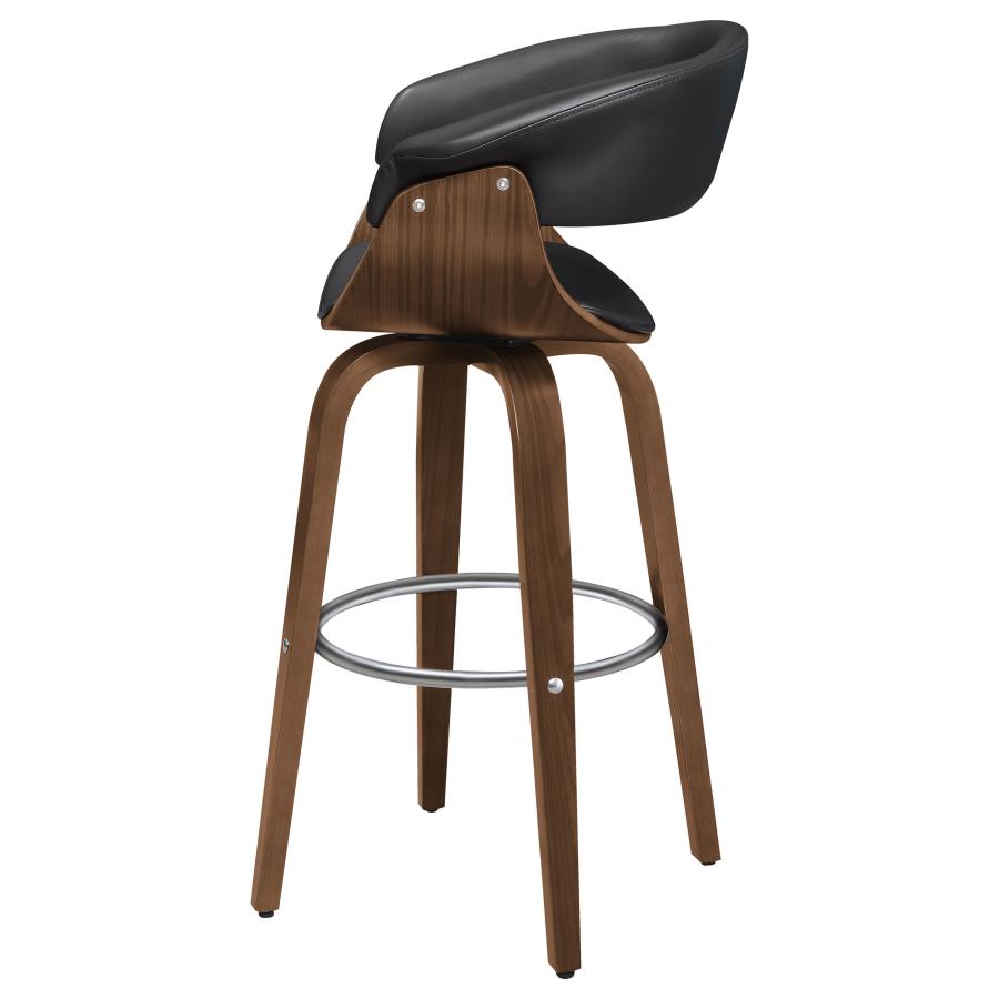 Zion Black Swivel Bar Stool