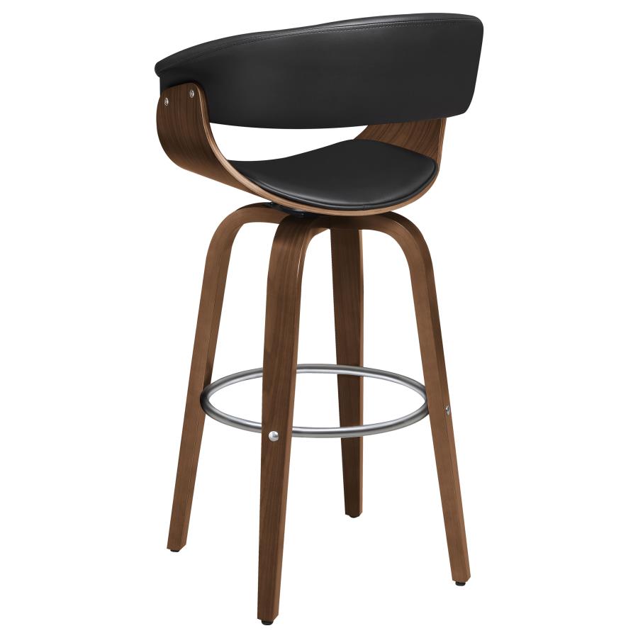 Zion Black Swivel Bar Stool