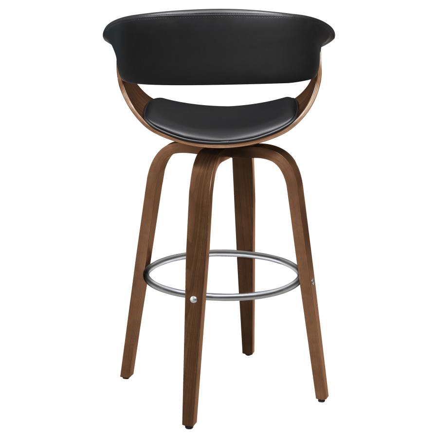Zion Black Swivel Bar Stool