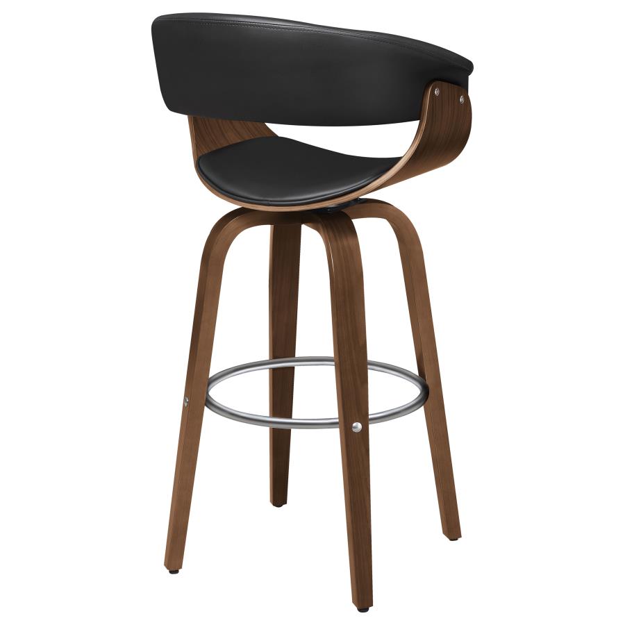 Zion Black Swivel Bar Stool