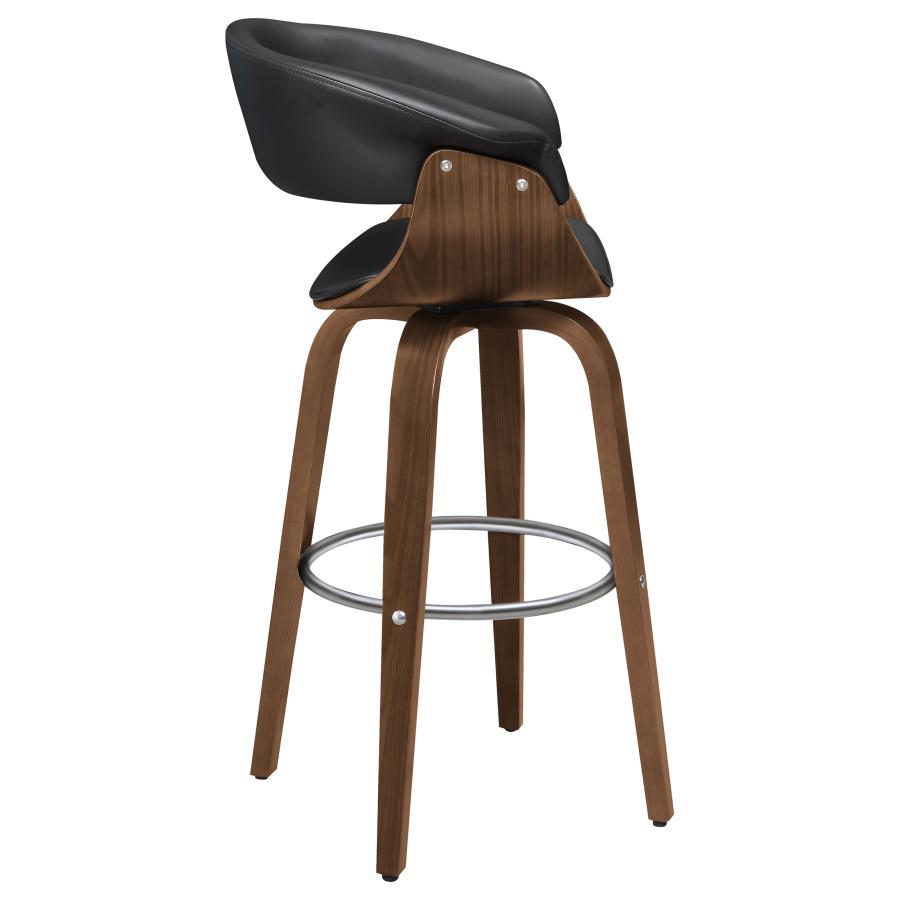 Zion Black Swivel Bar Stool