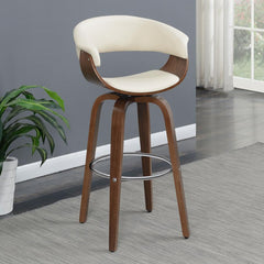 Zion Ivory Swivel Bar Stool