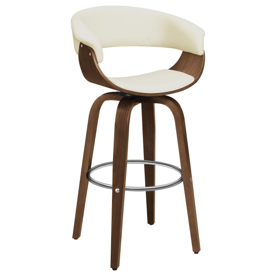 Zion Ivory Swivel Bar Stool