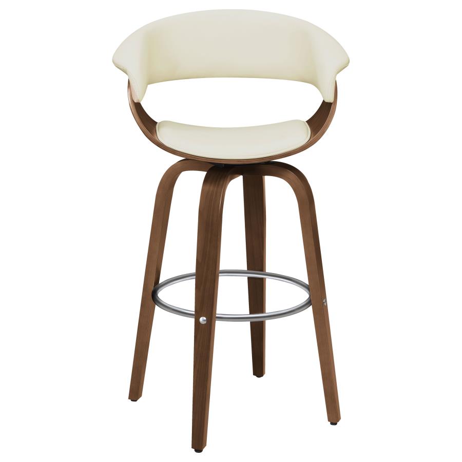 Zion Ivory Swivel Bar Stool
