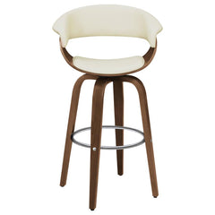 Zion Ivory Swivel Bar Stool