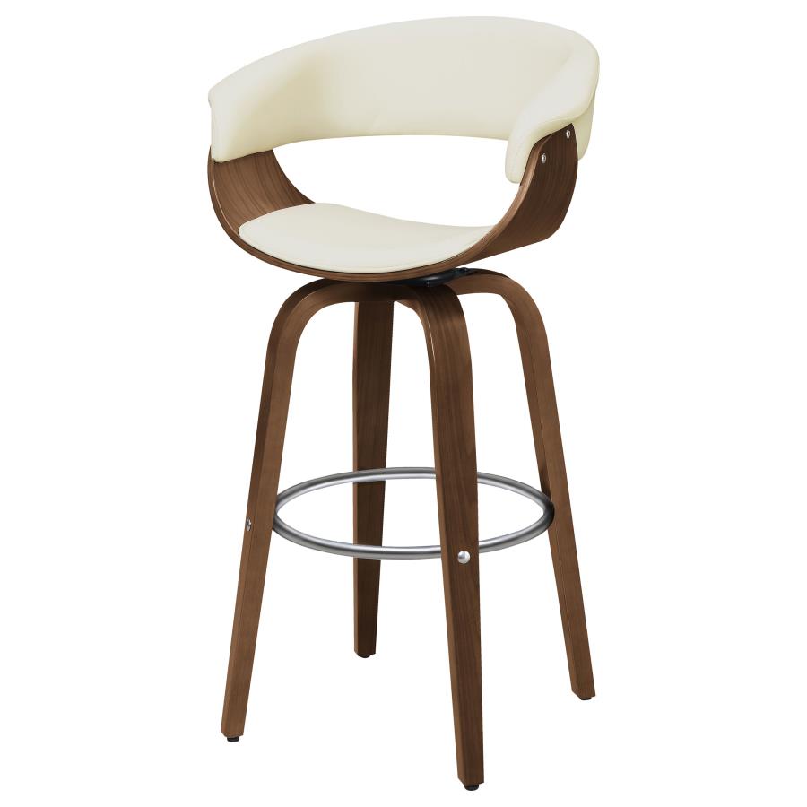 Zion Ivory Swivel Bar Stool
