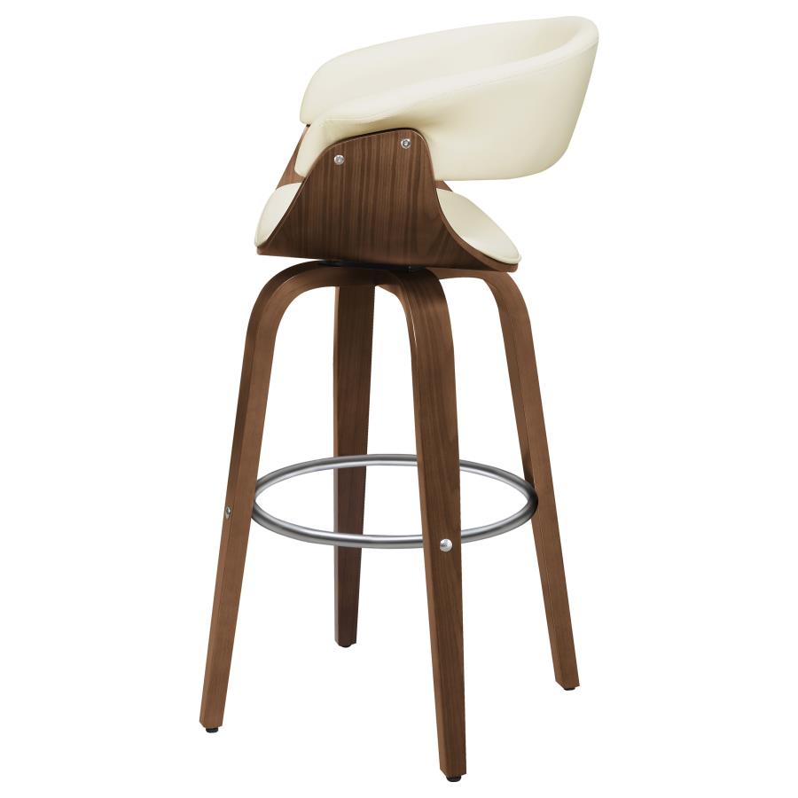 Zion Ivory Swivel Bar Stool
