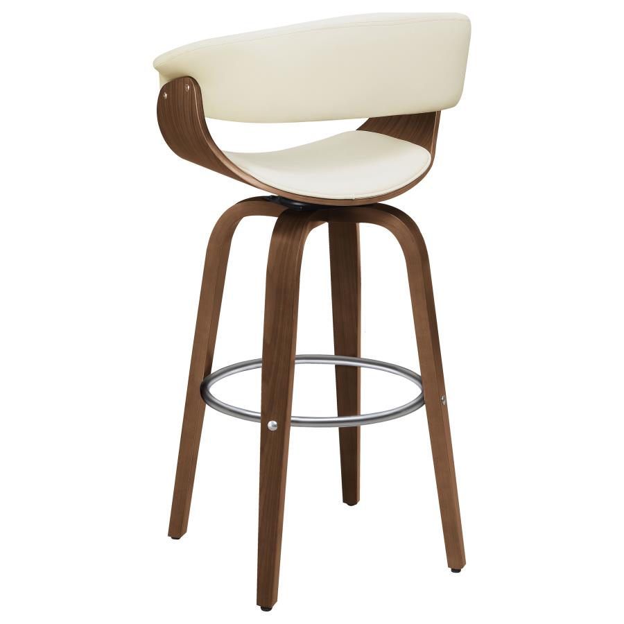 Zion Ivory Swivel Bar Stool