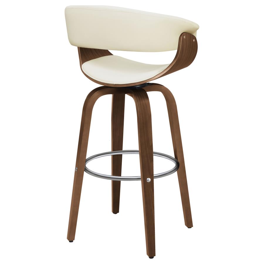 Zion Ivory Swivel Bar Stool