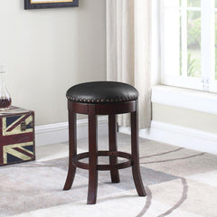 Aboushi Black Swivel Counter Stool