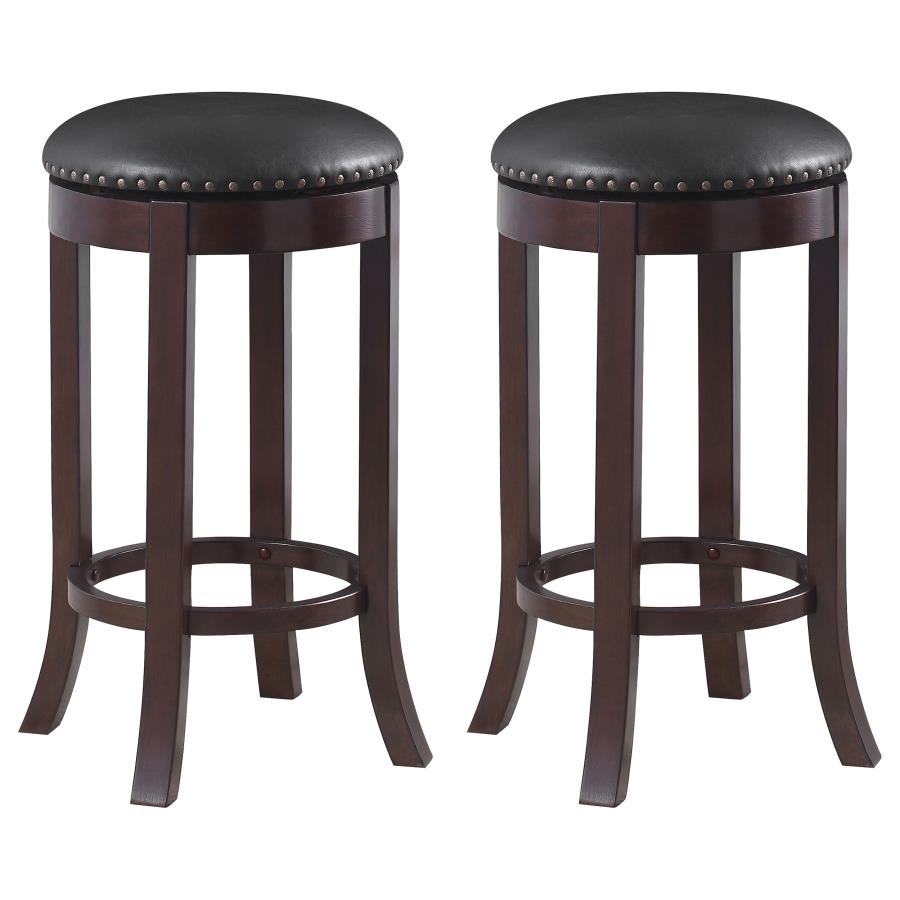 Aboushi Black Swivel Bar Stool