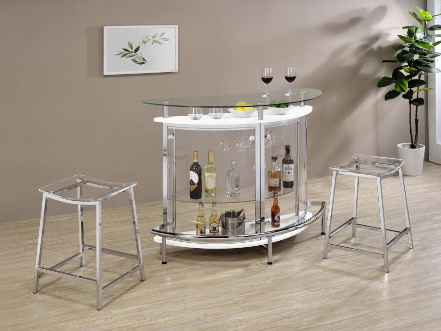 Amarillo White Home Bar