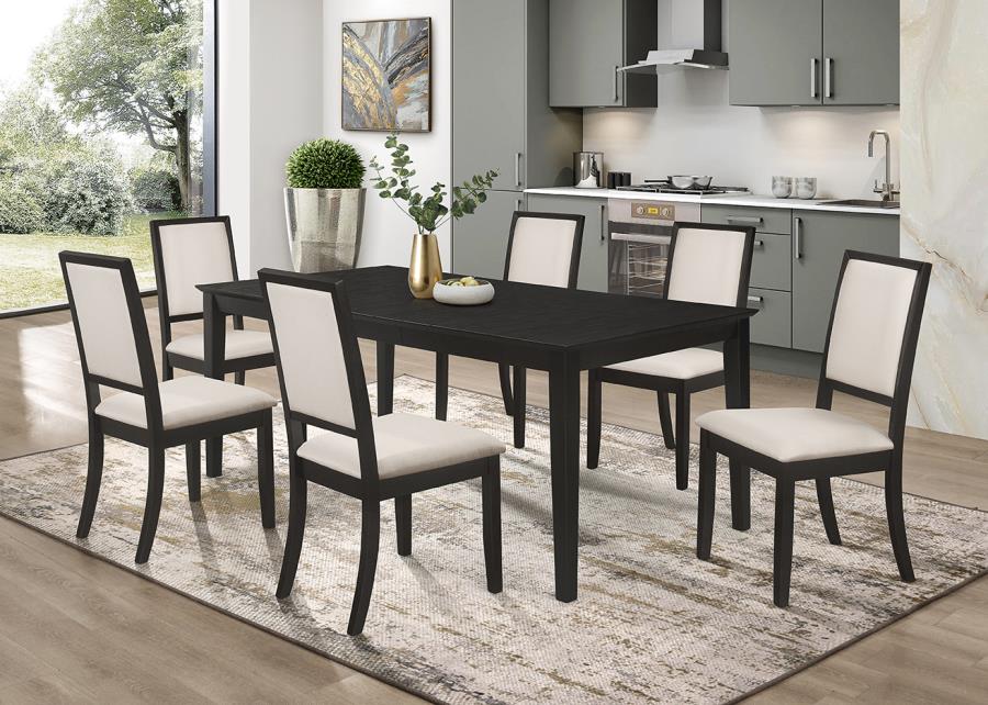 Louise Black 7 Pc Dining Set