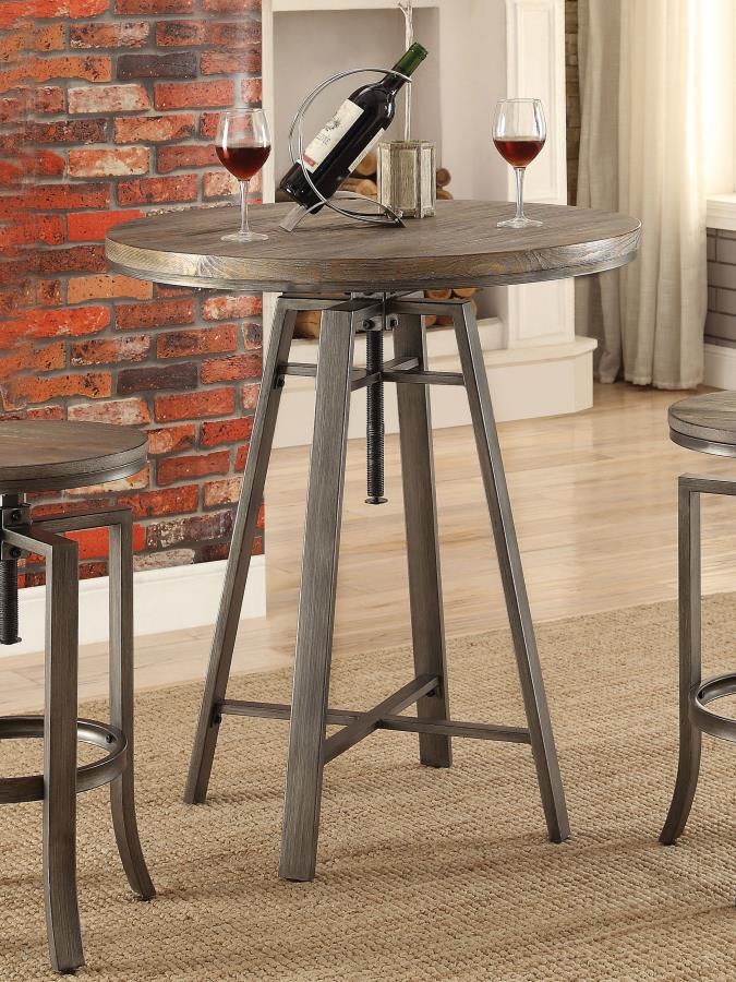 Bartlett Brown Adjustable Bar Table