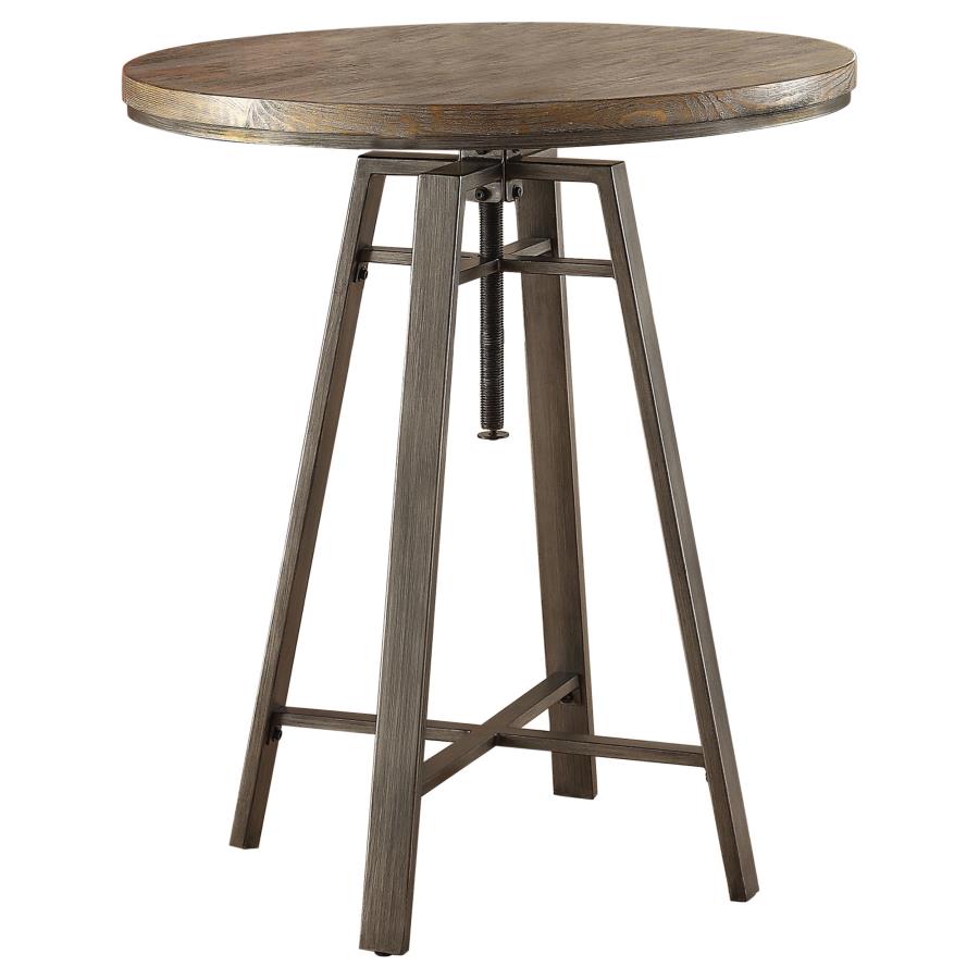 Bartlett Brown Adjustable Bar Table