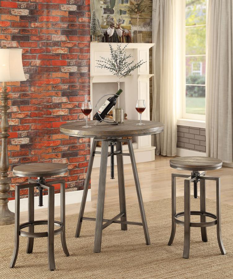 Bartlett Brown Adjustable Bar Table