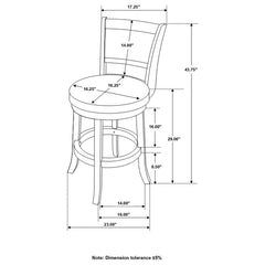 Broxton Black Swivel Bar Stool