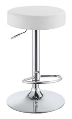 Ramses White Adjustable Bar Stool