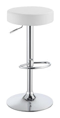 Ramses White Adjustable Bar Stool