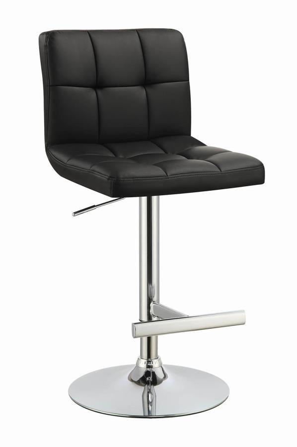 Lenny Black Adjustable Bar Stool