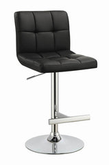 Lenny Black Adjustable Bar Stool