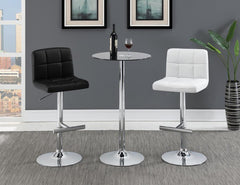 Lenny Black Adjustable Bar Stool