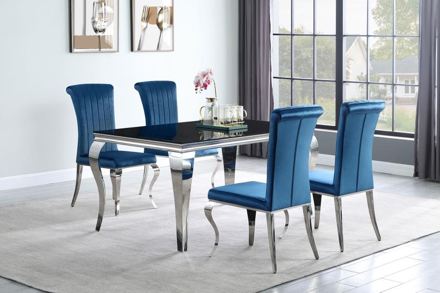 Carone Blue 5 Pc Dining Set