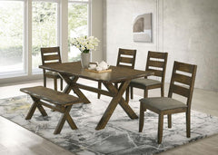 Alston Brown 6 Pc Dining Set