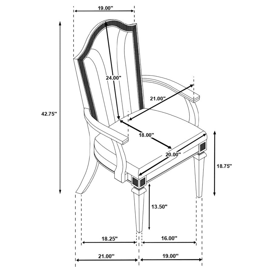 Evangeline Silver 7 Pc Dining Set