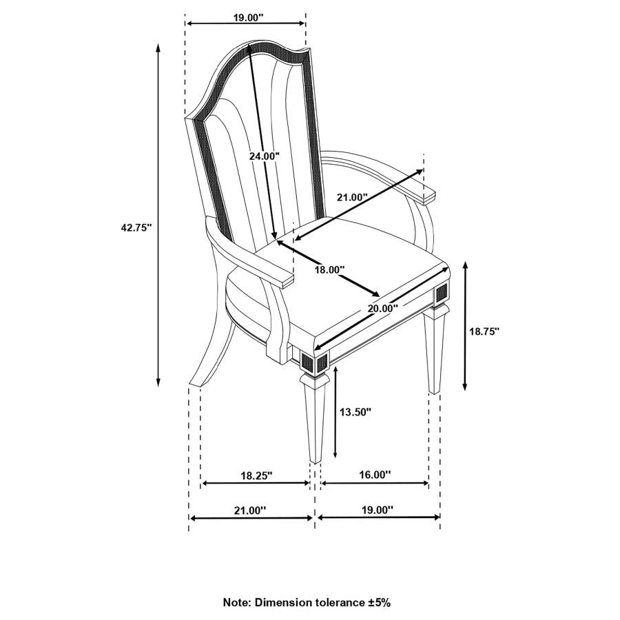 Evangeline Ivory Arm Chair