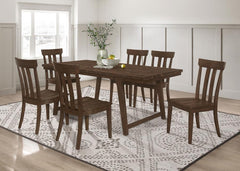 Reynolds Brown 7 Pc Dining Set