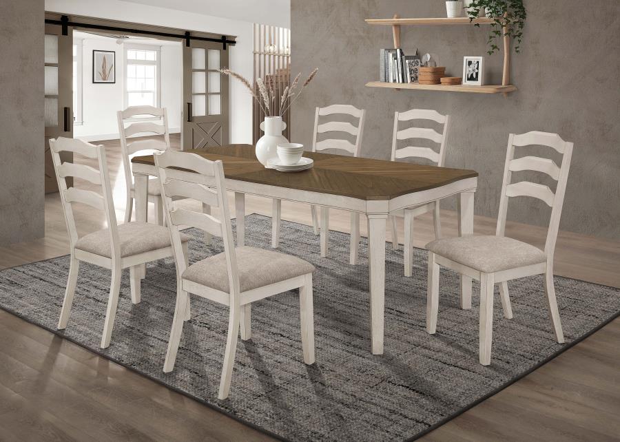 Ronnie Ivory 7 Pc Dining Set