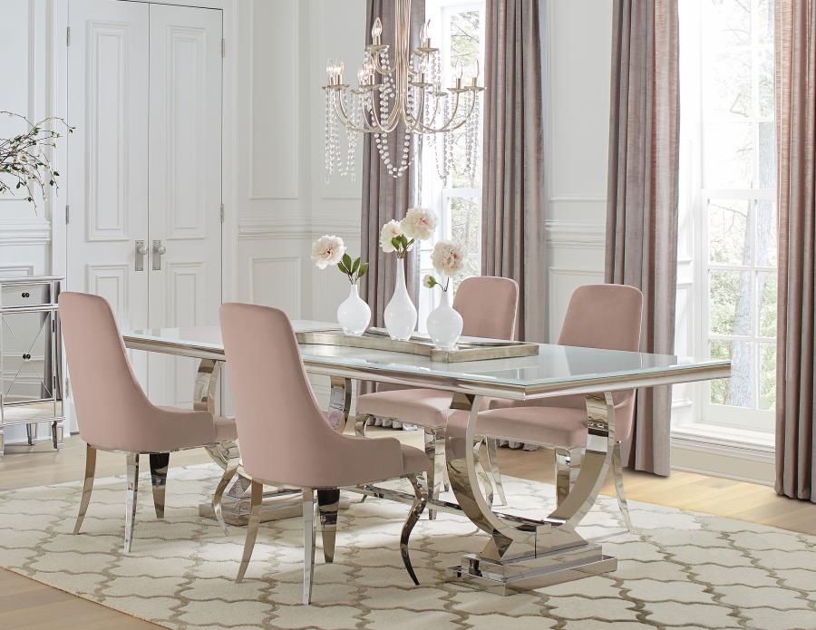 Antoine Pink 5 Pc Dining Set