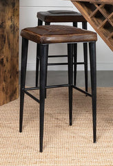 Alvaro Brown Bar Stool