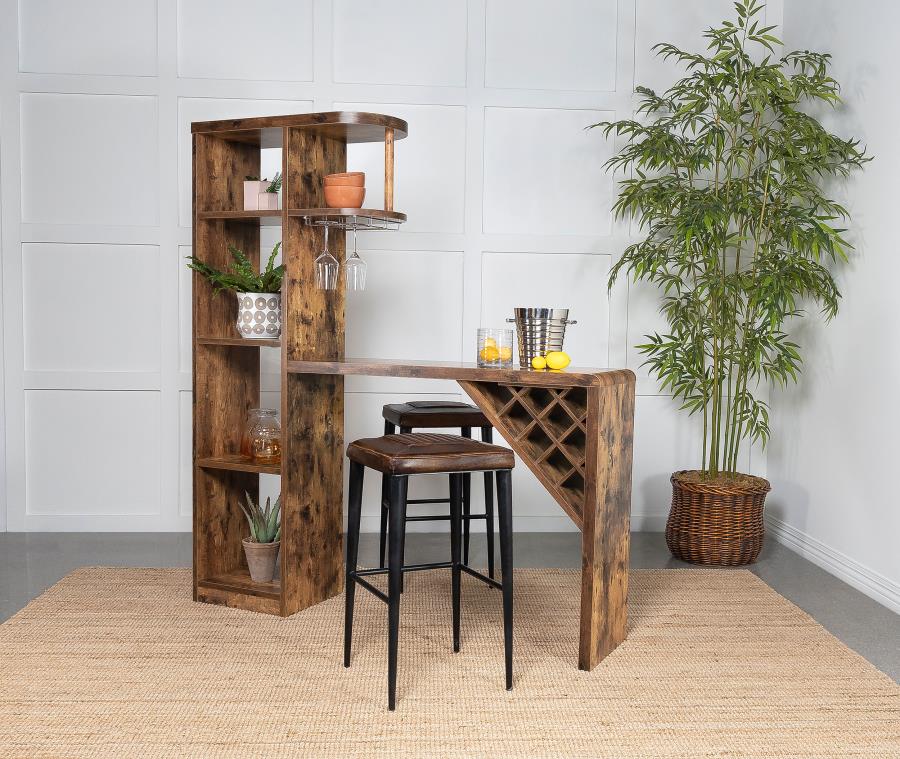 Alvaro Brown Bar Stool